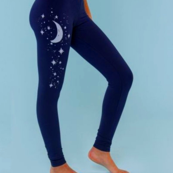 USA Made Eco Friendly Moon & Star Leggings - Picture 4 of 7